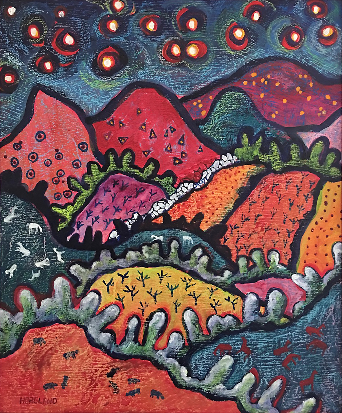 Whimsical Landscape World Asleep